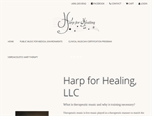 Tablet Screenshot of harpforhealing.com